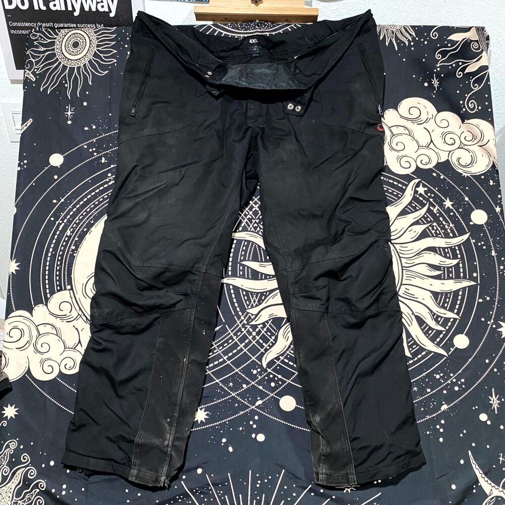 Joe Rocket Windbreaker Pant Men's 4XL Black Nylon Hiking Motorcycle Performance